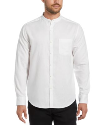 Cubavera - Men's Relaxed-Fit Banded Collar Long Sleeve Button-Down Shirt