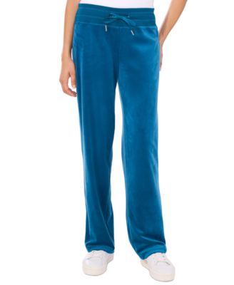 Vince Camuto - Women's Velour Drawstring-Waist Straight-Leg Pants