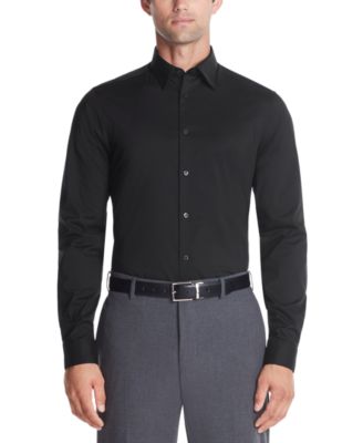 Calvin Klein - Men's Slim-Fit Stretch Flex Collar Solid Logo Dress Shirt