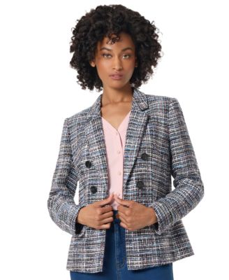 Jones New York - Petite Tweed Relaxed-Fit Blazer