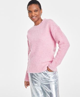 On 34th - Women's Boucl&eacute; Crewneck Pullover Sweater