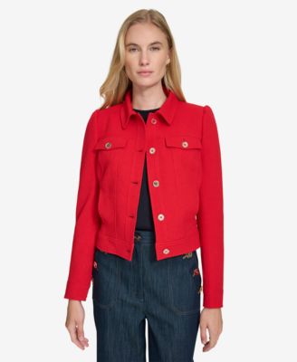 Tommy Hilfiger - Women's Textured Button-Front Jacket