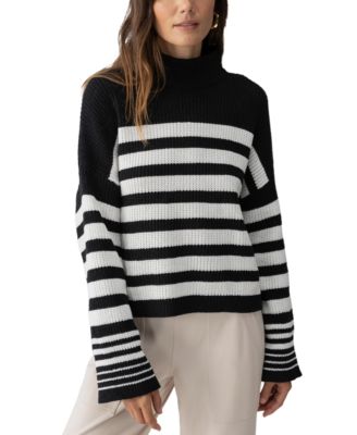Sanctuary - Women's Stay Cozy Striped Mock Neck Sweater
