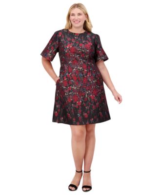 Vince Camuto - Plus Size Brocade Fit & Flare Dress