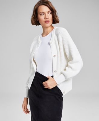 And Now This - Women's Beaded-Button Cardigan Sweater