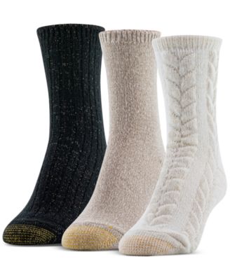 Gold Toe - Women's 3-Pk. Casual Chunky Cable Crew Socks