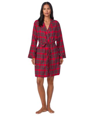 Lauren Ralph Lauren - Women's Short Plaid Kimono Robe