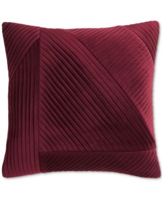 Hotel Collection - Velvet Pleated Decorative Pillow, 18" x 18"
