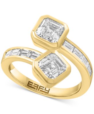 EFFY Collection - Lab Grown Diamond Fancy & Baguette Bezel Bypass Ring (2-5/8 ct. t.w.) in 14k Gold