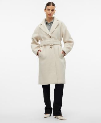 Vero Moda - Women's Anny Rosa Long-Sleeve Tie-Waist Coat