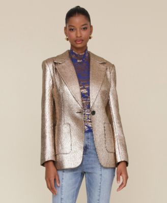 Avec Les Filles - Women's Single-Breasted Fitted Blazer