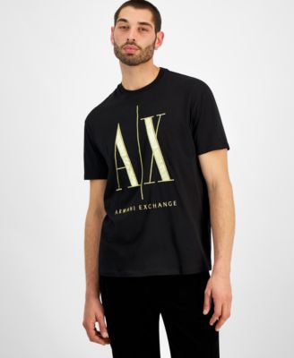 A|X Armani Exchange - Men's Embroidered Metallic Icon T-Shirt