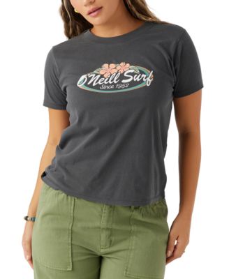 O'Neill - Juniors' Cotton Beachy Blooms Logo T-Shirt