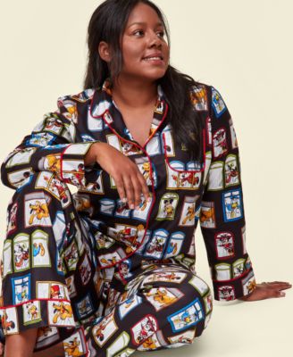 Disney | Macy's - Women's Balloon Windows Fleece Notch-Collar Matching Family Pajama Set