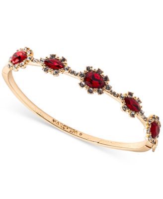 Marchesa - Gold-Tone Pav&eacute; & Color Crystal Bangle Bracelet
