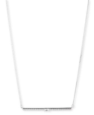 Ralph Lauren - Sterling Silver Cubic Zirconia Bar Statement Necklace, 18" + 3" extender