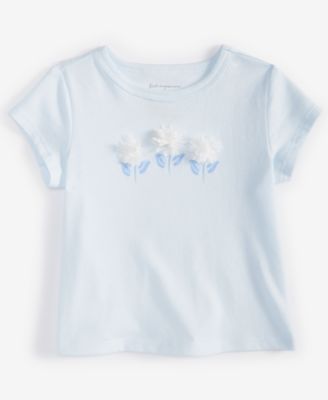 First Impressions - Baby Girls Short-Sleeve 3D-Flowers Graphic T-Shirt