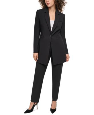 DKNY - Petite One-Button Longline Blazer