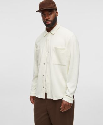 Mode of One - Men's Long-Sleeve Knit Snap-Front Shirt