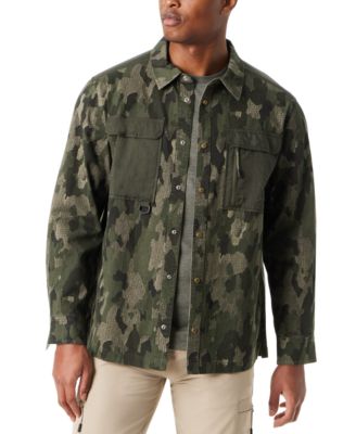 BASS OUTDOOR - Men's Relaxed Fit Camo Worker Shirt Jacket