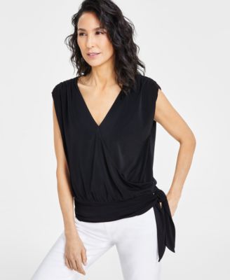 I.N.C. International Concepts - Women's Ruched Side-Tie Top