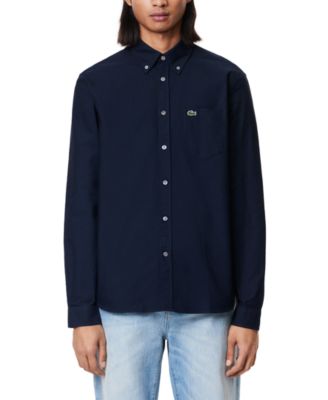 Lacoste - Men's Woven Long Sleeve Button-Down Oxford Shirt