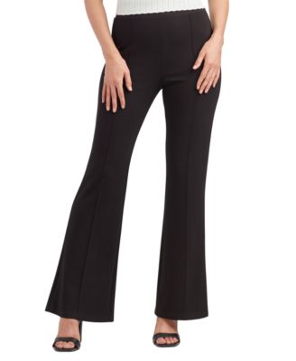 BCX - Juniors' Solid Seamed Wide-Leg Pull-On Scuba Pants