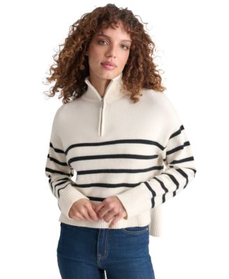 DKNY Jeans - Women's Half-Zip Mock-Neck Sweater