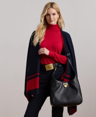 Lauren Ralph Lauren - Women's Intarsia-Knit Two-Tone Poncho
