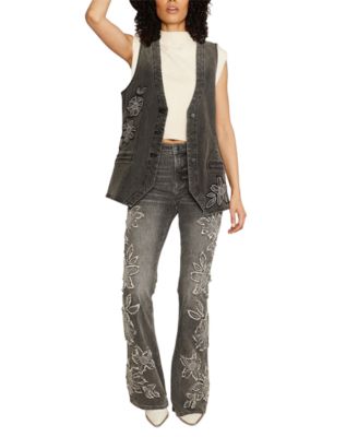 Driftwood - Women's Farrah Flare Floral-Patchwork Jeans