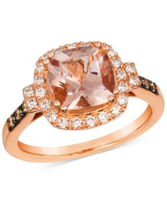 Le Vian - Morganite (1-5/8 ct. t.w.) & Diamond (1/3 ct. t.w.) Halo Ring in 14k Rose Gold