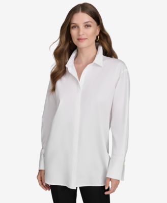 Halston - Women's Classic Oversized Shirt