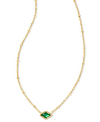 Kendra Scott - 14k Gold-Plated Mother-of-Pearl 19" Adjustable Mini Pendant Necklace, 14"-18"