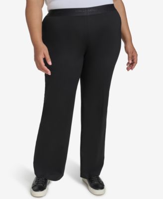 KARL LAGERFELD PARIS - Plus Size Mid Rise Compression Bootcut Pants, Exclusively at Macy's