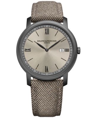 Baume & Mercier - Men's Swiss Classima Sand Fabric Strap Watch 42mm