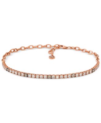 Le Vian - Chocolate Diamond & Nude Diamond Tennis Bracelet (2 ct. t.w.) in 14k Rose Gold