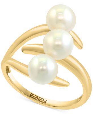 EFFY Collection - Cultured Freshwater Pearl (6mm) Triple Row Statement Ring