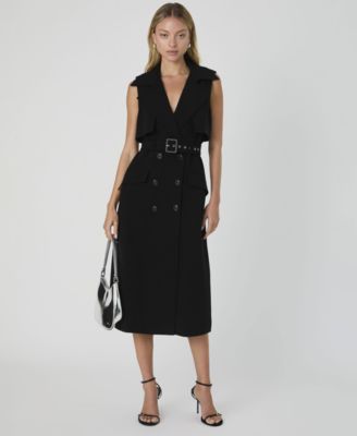 French Connection - Women's Azra Sleeveless Twill Trench Dress