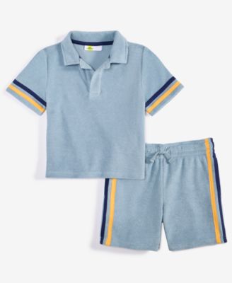 Epic Threads - Toddler Boys Terry Towel Polo & Shorts Set