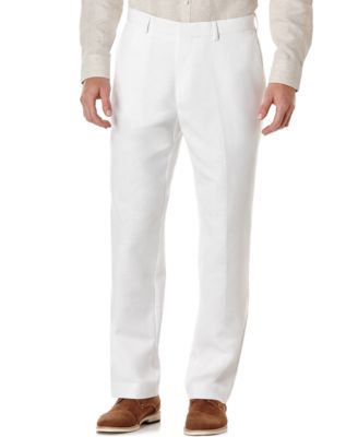 Cubavera - Flat Front Linen Pants
