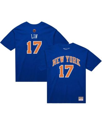 Mitchell & Ness - Men's Jeremy Lin Blue New York Knicks Name Number T-Shirt