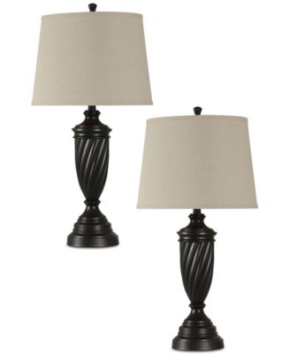 StyleCraft Home Collection - Set of 2 Bronze-Tone Table Lamps
