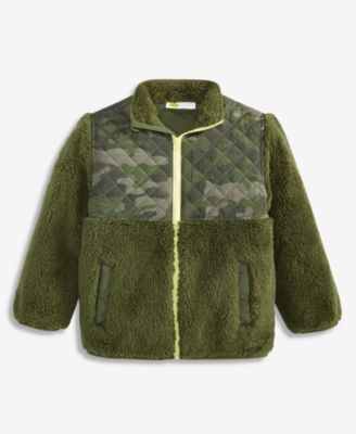 Epic Threads - Boys Toddler 2T-4T Camo Faux-Sherpa Jacket
