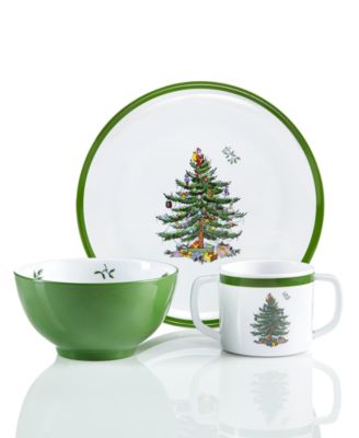 Spode - 3-Pc. Kids' Christmas Tree Melamine Set