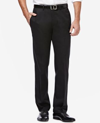 Haggar - Men's Premium Straight-Fit Non-Iron Stretch Flat-Front Pants