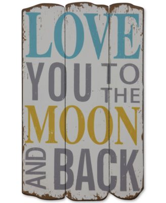 3R Studio - Love You To The Moon And Back Wall Decor