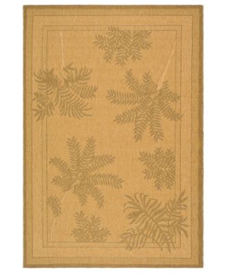 Safavieh - Area Rug, Indoor/Outdoor Courtyard CY6683 Natural/Gold 4' x 5'7"
