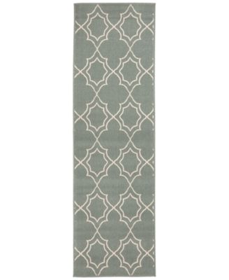 Livabliss - Alfresco ALF-9589 Sage 2'3" x 11'9" Runner Area Rug