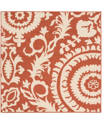 Surya - Alfresco ALF-9613 Rust 7'3" Square Area Rug