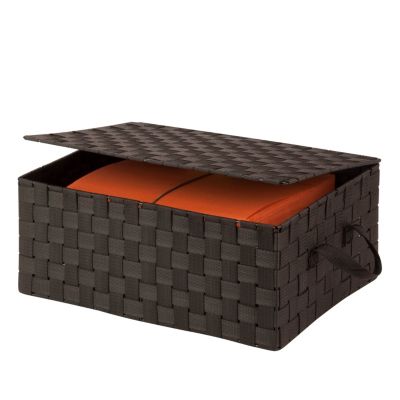 Honey Can Do - Espresso Storage Box with Hinged Lid